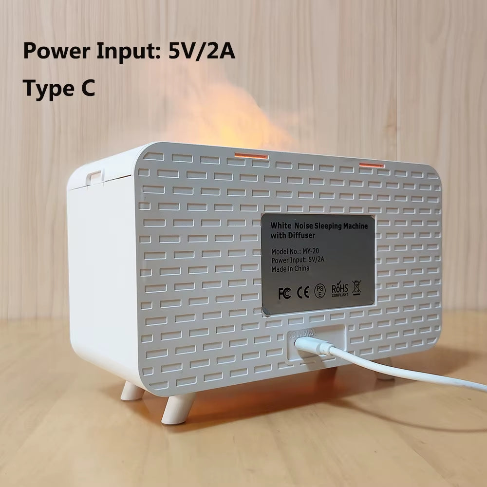 Wireless Aroma Essential Oil Diffuser and Humidifier with Led Light Air Humidifier White Noise Bluetooth Speaker for Home