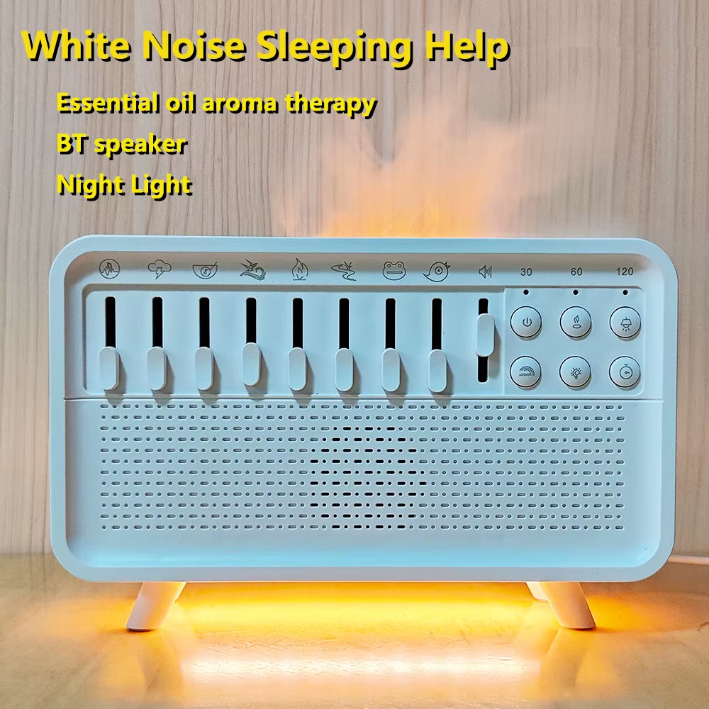 Wireless Aroma Essential Oil Diffuser and Humidifier with Led Light Air Humidifier White Noise Bluetooth Speaker for Home